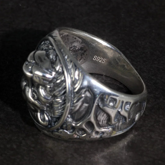 Leo - Bague chevalière avec tête de lion