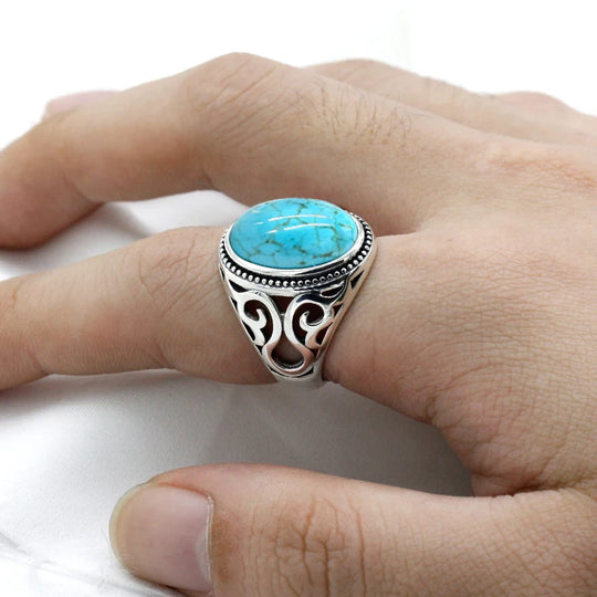 Aqua - Bague avec pierre d'Agate Naturelle